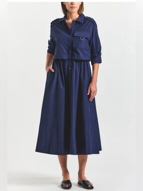 Classic Navy Midi Dress - Derek Lam 10 Crosby Women's Navy Dress